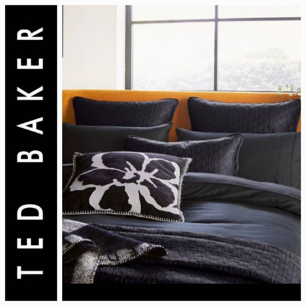 Ted Baker London Plain Dye Collection Duvet Cover Set- Black